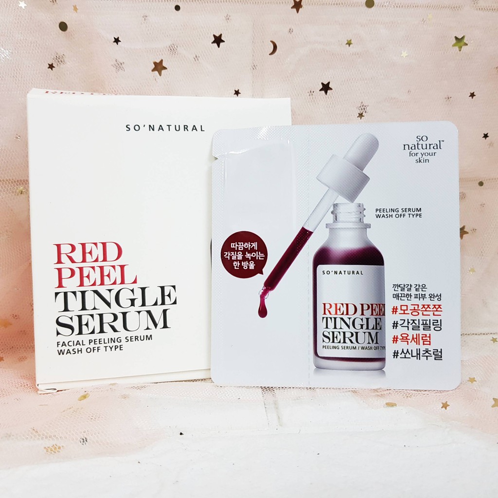 Tinh Chất Red Peel Tingle Serum Sample Dạng Gói So Natural (2,5ml)