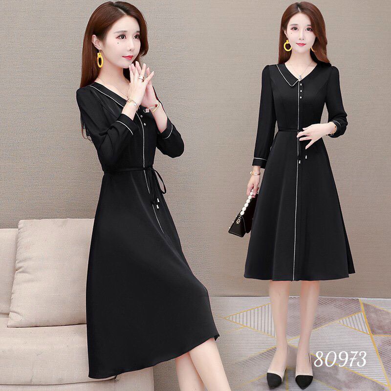 ĐẦM XÒE CÔNG SỞ DÀI TAY PHỐI VIỀN SANG TRỌNG-D06