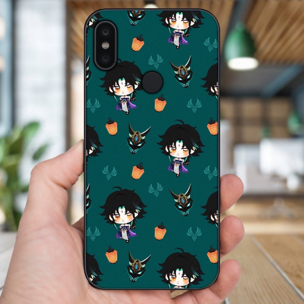 Ốp lưng Xiaomi Redmi S2 viền đen in hình Xiao Genshin Impact