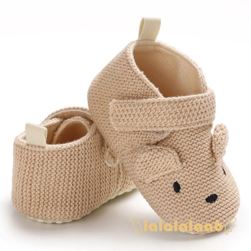 Đôi giày thiết kế kiểu dáng đáng yêu chất liệu cotton có 3 màu tùy chọn xinh xắn cho bé
