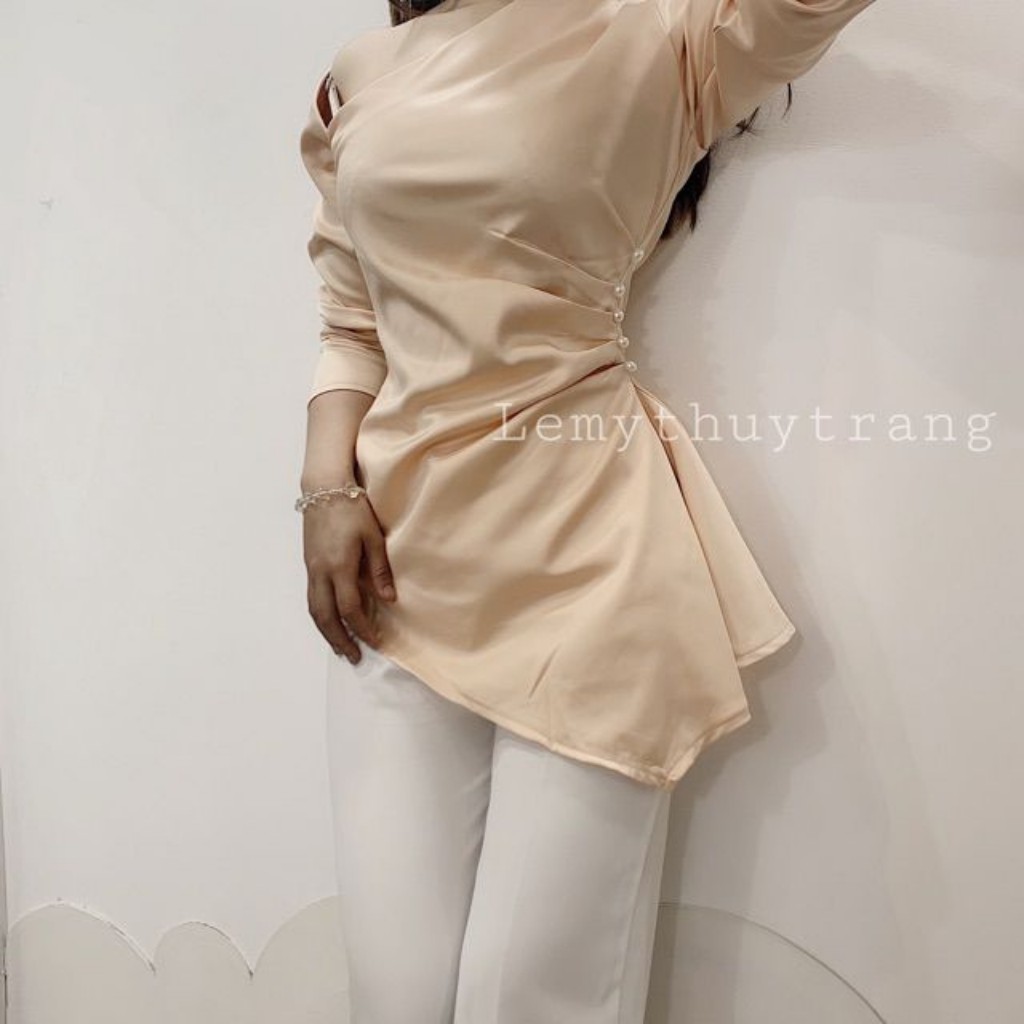 Áo nữ xinh tay phồng kết hạt lệch vai sang chảnh [KÈM ẢNH THẬT] | BigBuy360 - bigbuy360.vn