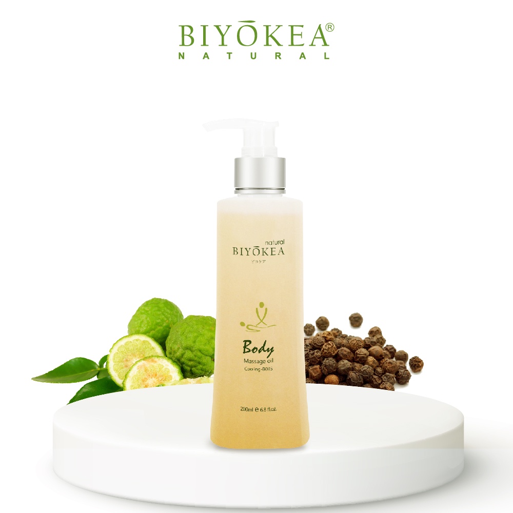 Dầu Massage Body Biyokea Premium Cooling B005 Thư Giãn I Dưỡng Ẩm Da I Giúp Da Mềm Mại Dung Tích 200/1000ML