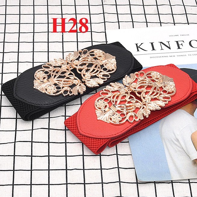 Đai váy bản 6cm xanh coban H28