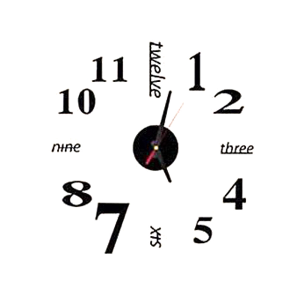 Đồng hồ treo tường tráng gương cỡ lớn trang trí phòng khách thiết kế thủ công DIY