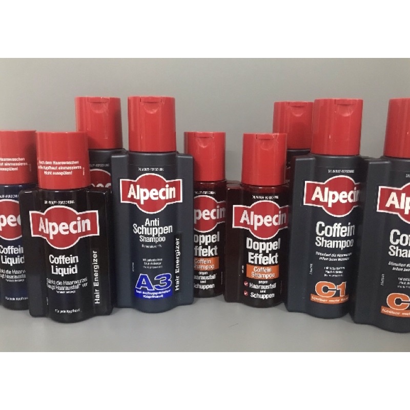 Dầu gội ngăn gàu và chống rụng tóc Alpecin Double Effect Coffein Shampoi, C1 ,A3 , Coffein liquid  - Hàng nội địa Đức 🇩🇪