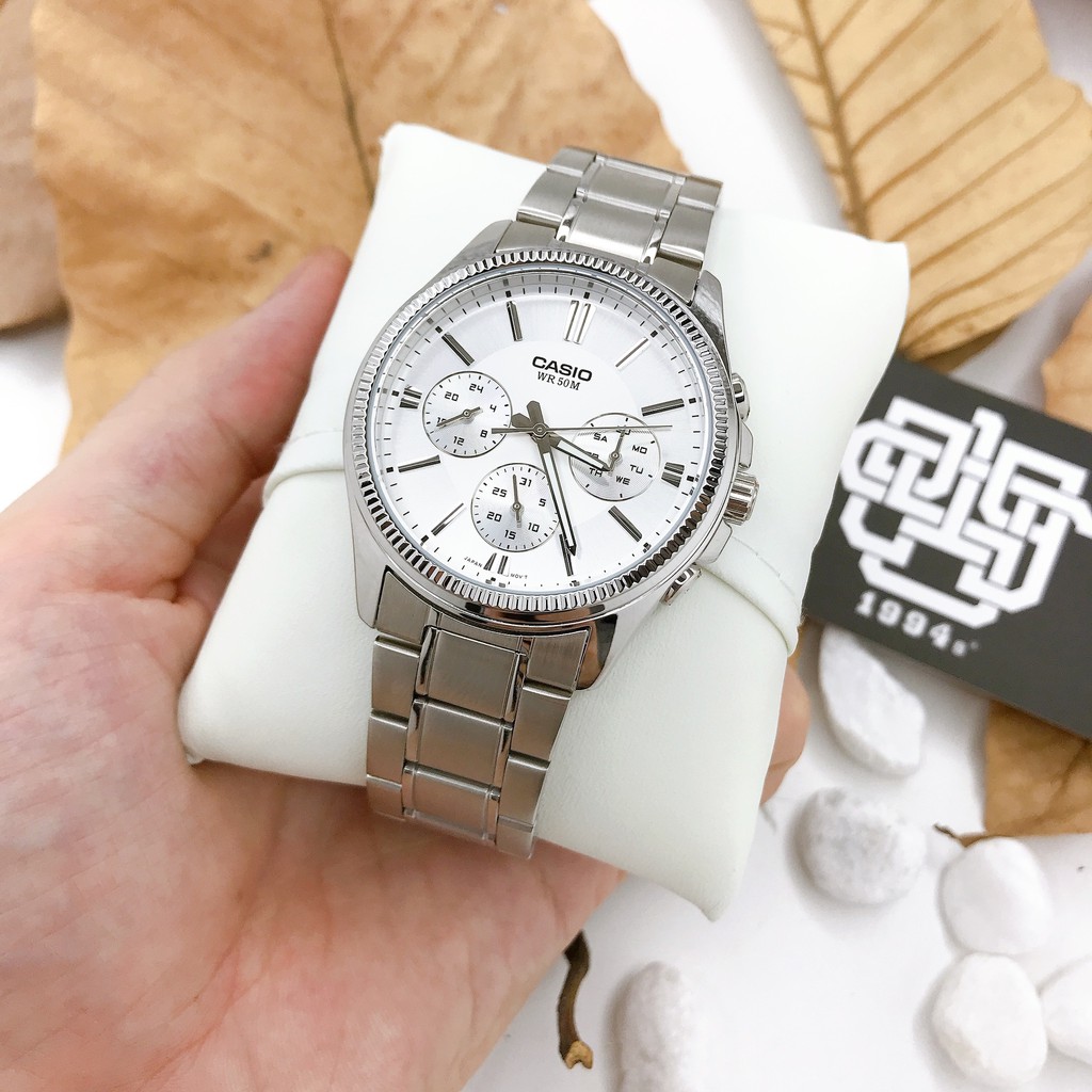 Đồng hồ nam Casio MTP-1375 / MTP-1375D-7A dây thép chính hãng