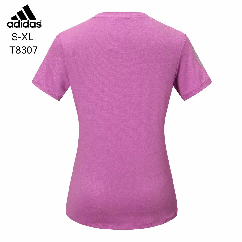 Adidas nữ tay ngắn áo tập yoga thể thao tay ngắn thể dục thể thao tay ngắn chạy thể thao