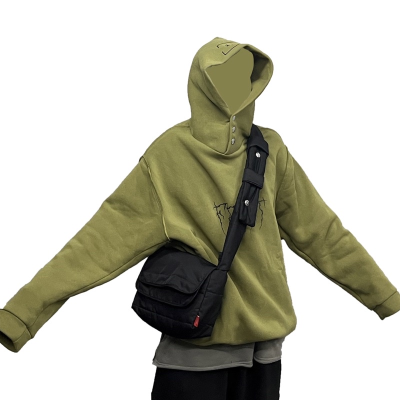 Upside Down Hoodie - Mossy/ madeby.illustration