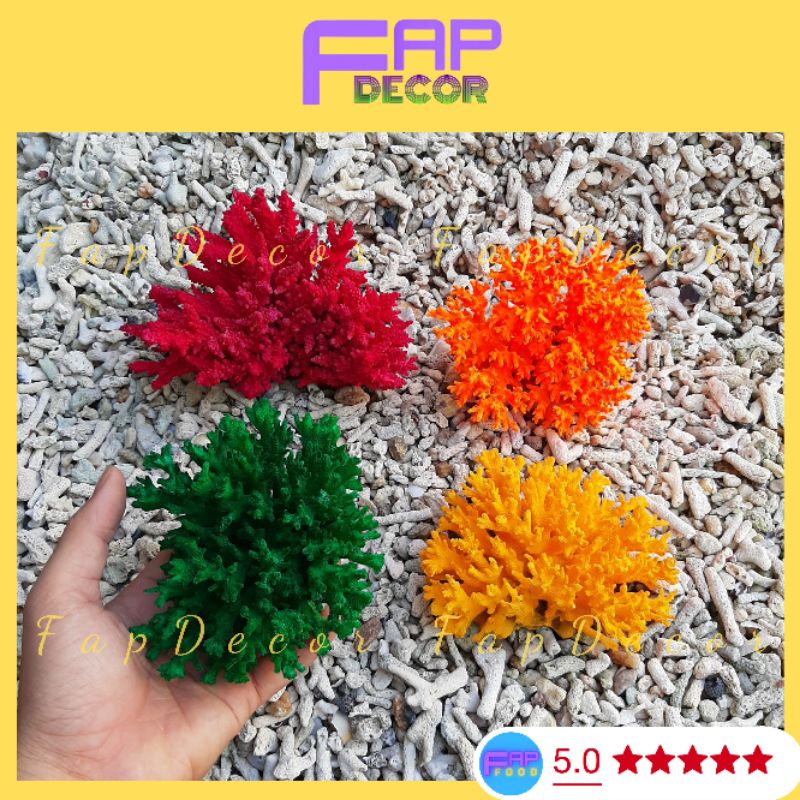 Chùm Bông San Hô Màu Thiên Nhiên Trang Trí Bể Cá Decor Nhà Cửa (200gr - 400gr), Bông Rạn Biển 4 Màu Siêu Đẹp - FapFood