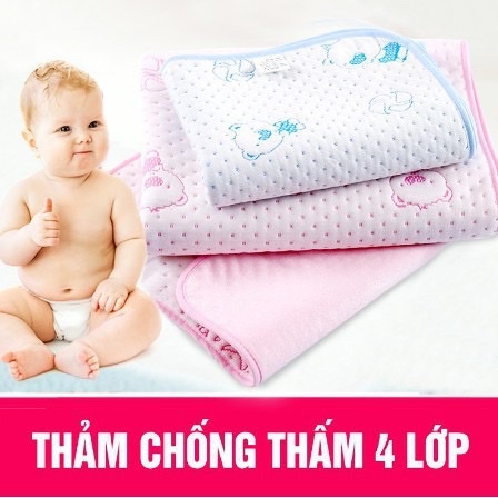 TẤM LÓT CHỐNG THẤM 4 LỚP CHO BÉ SƠ SINH
