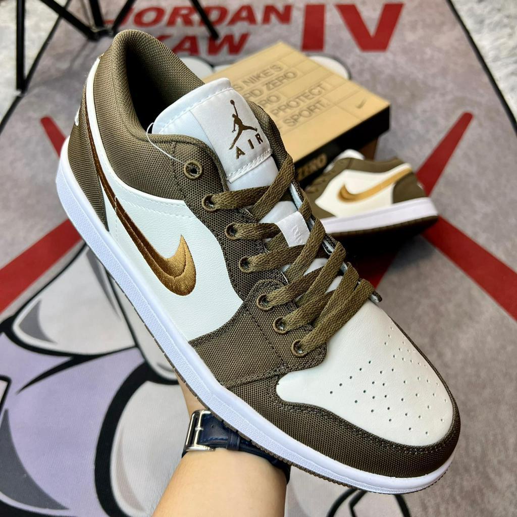 Giày sneaker cổ thấp Jordan 1 Low SE '' Light Olive Mẫu mới 2023 bản Like.au đủ size nam nữ Fullbox