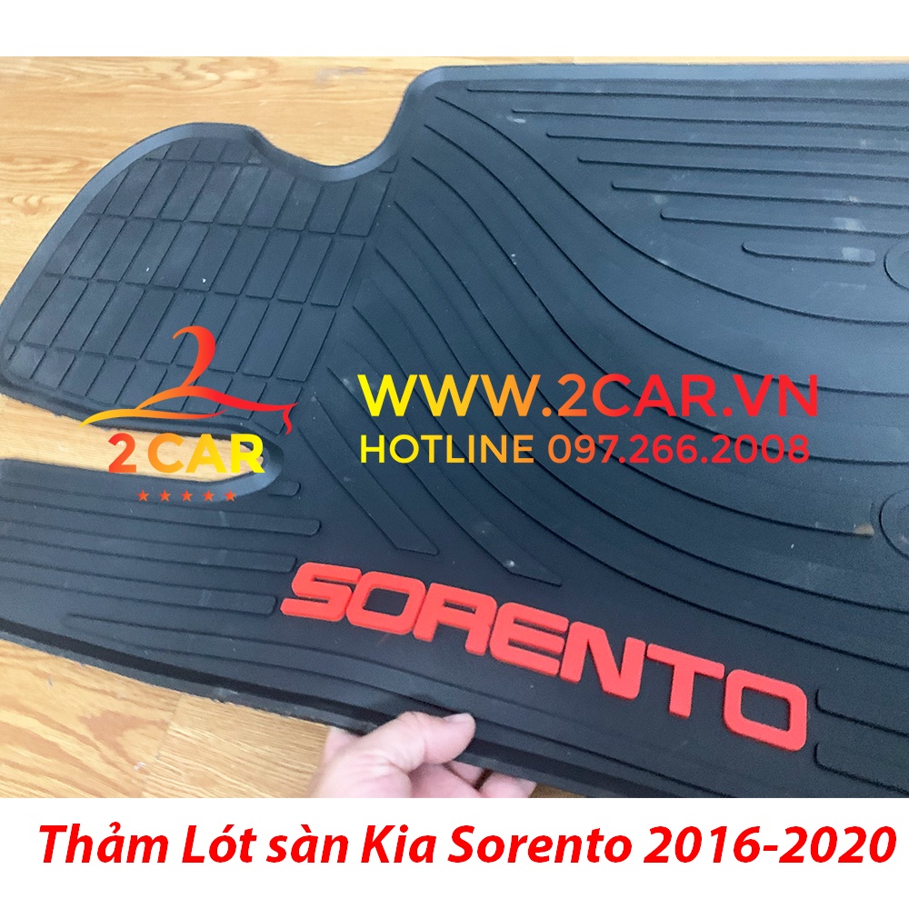 Thảm sàn, lót sàn cao su cho xe Kia Sorento 2015-2020 mẫu Kẻ sọc cao cấp