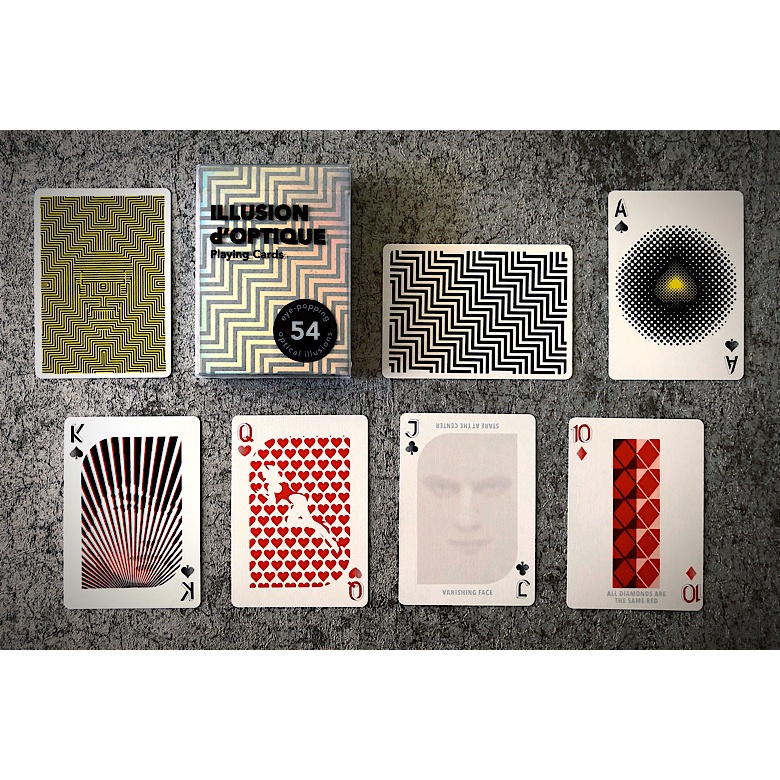 Bài tây, bài ảo thuật Illusion d'Optique Playing Cards by Art of Play - Hàng chính hãng [Hàng Mỹ]