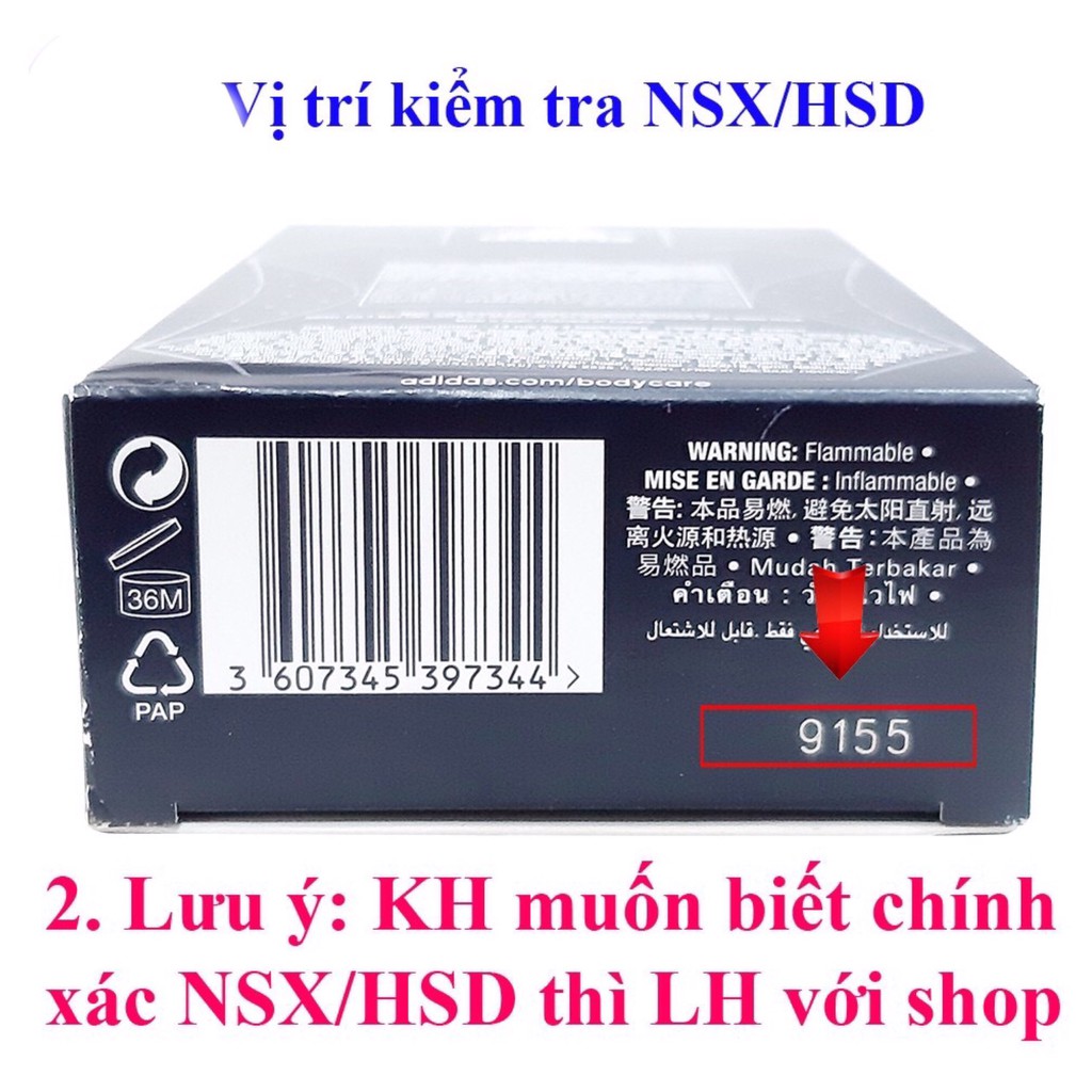 NƯỚC HOA AD.IDAS DÀNH CHO NAM 100ML EDT - CÓ BILL