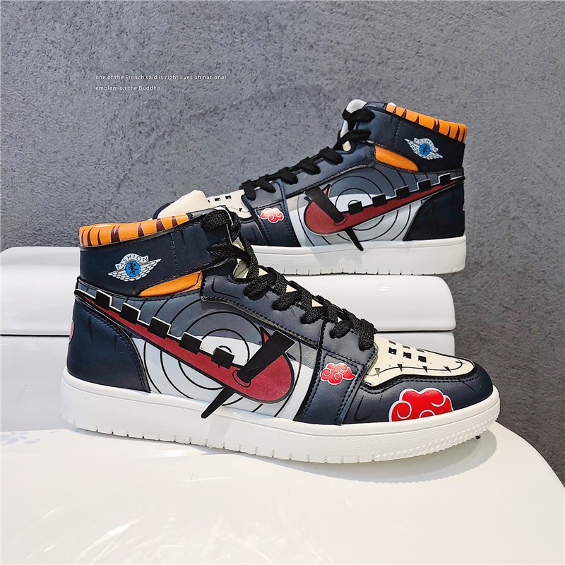 Anime Naruto patterned sneakers for men