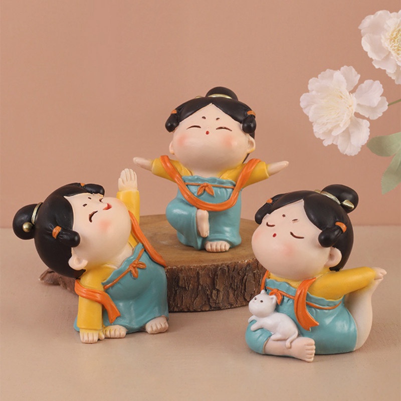 Đồ trang trí Búp Bê Dễ Thương Bằng Nhựa Resin Chống Mòn Trang Trí Nhà Cửa