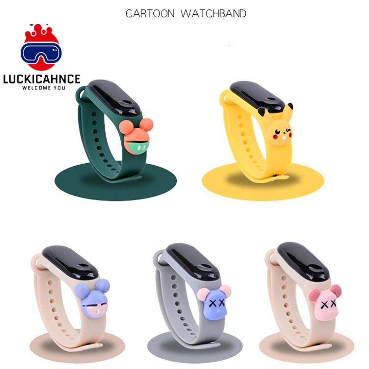 Dây đeo silicone màu trơn thay thế cho đồng hồ thông minh Xiaomi 4/Xiaomi 3