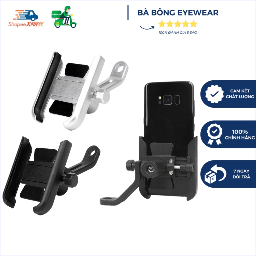 Giá Đỡ Điện Thoại S500 Gắn Chân Gương Xe Máy Xoay Được 360 Độ