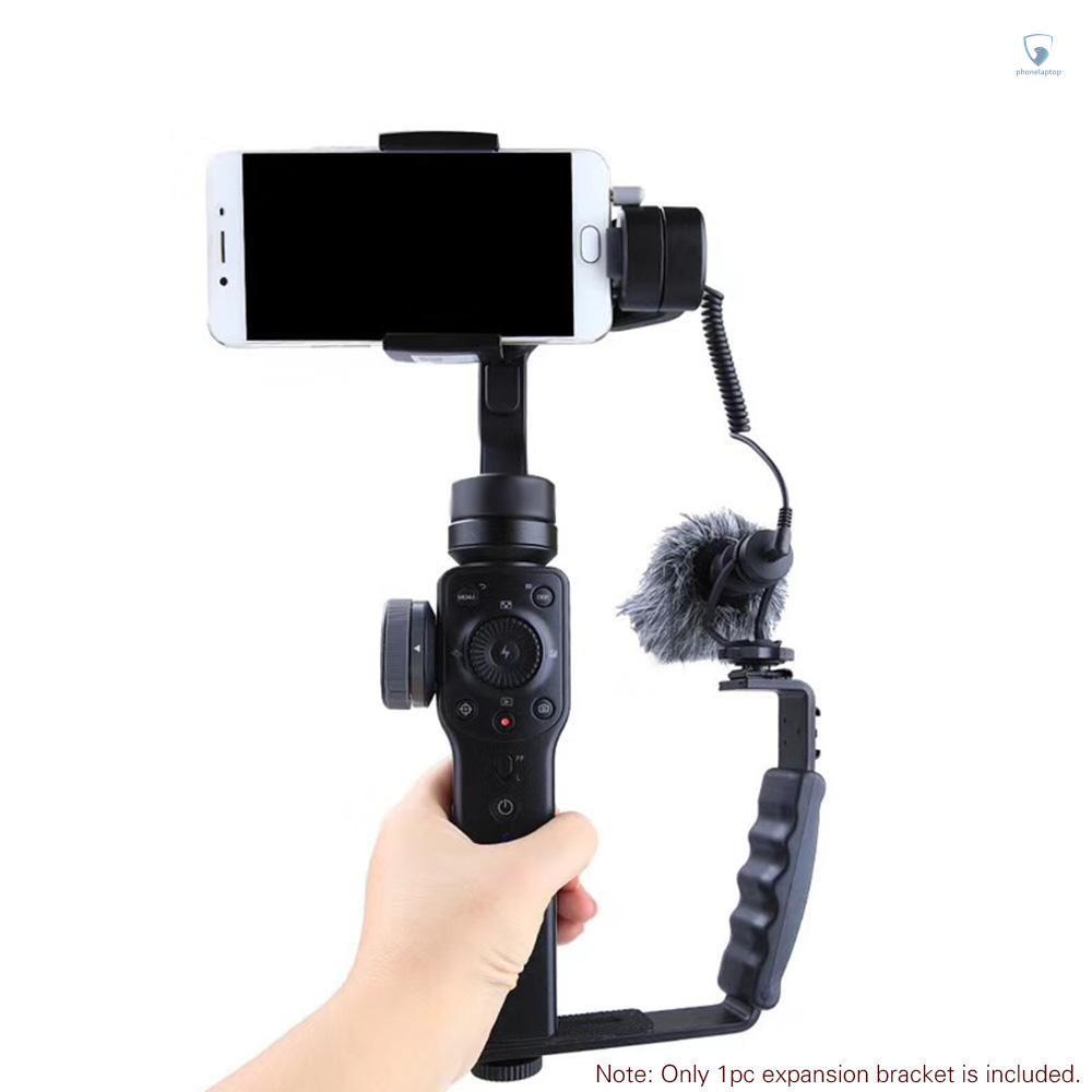 Giá Đỡ Mở Rộng Hình Chữ L + 2 Đế Gắn Thay Thế Cho Tay Cầm Chống Rung DJI OSMO Mobile Zhiyun Smooth 4