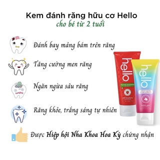 KEM ĐÁNH RĂNG HELLO ORGANIC CHO BÉ