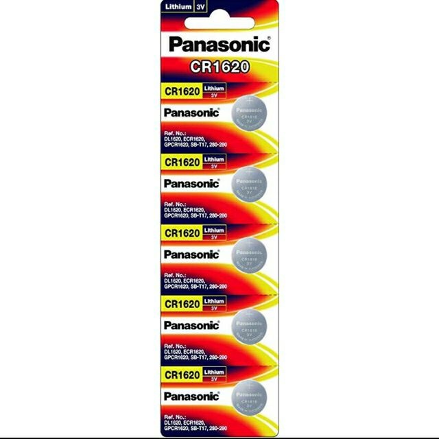 Vỉ 5 viên CR 1620 Panasonice gồm 5 viên giá cực rẻ