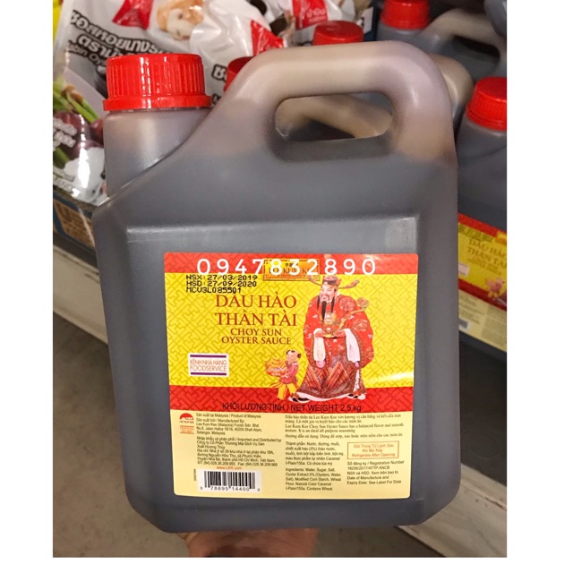 Dầu hào thần tài 2,5kg Lee Kum Kee nhập khẩu Malaysia