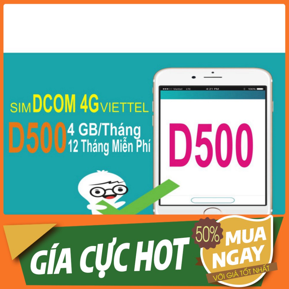 GIÁ CỰC HÓT  SIM 4G viettel D900 TẶNG 7GB/THÁNG d500 tặng 4gb/tháng mua 1 lần lướt web cả năm GIÁ CỰC HÓT