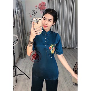 Đồ Lam Đi Chùa # Sẫm Lụa Cao Cấp # Đồ Bộ # Quần Áo Nữ