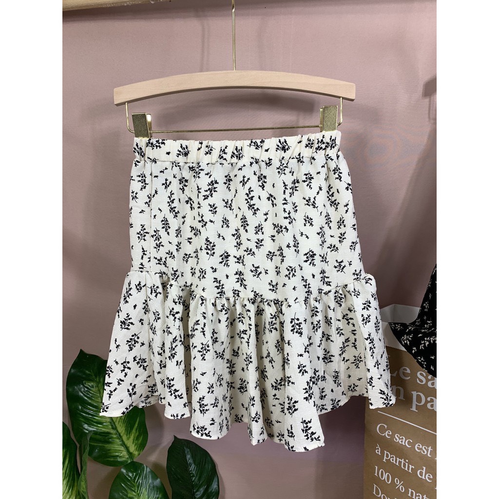 [ẢNH THẬT] Chân Váy Chữ A Hoa Nhí Vintage Hoa Nhí Hai Lớp - Chân Váy NgắN Hàn Quốc Chất Vải Voan Nhật 2 Lớp CV17 | BigBuy360 - bigbuy360.vn