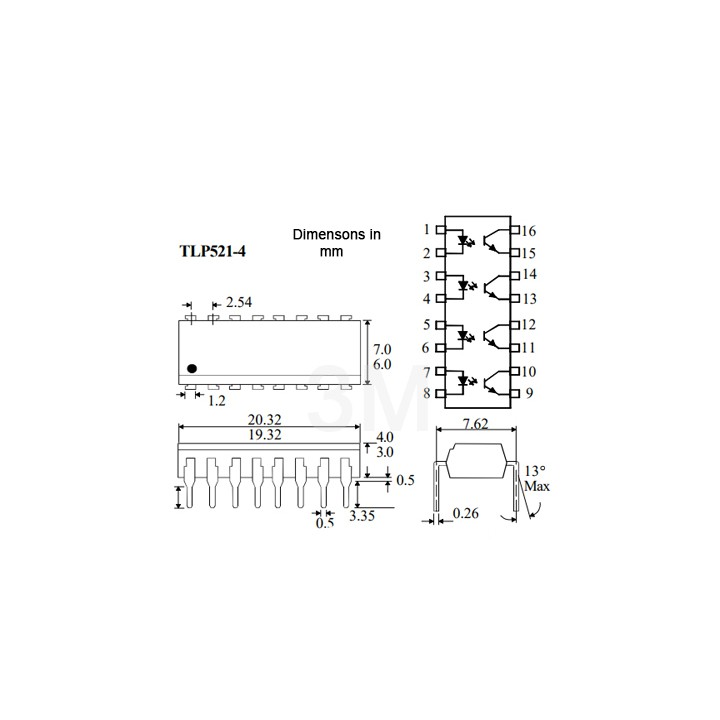 Linh Kiện TLP521-4GB DIP-16