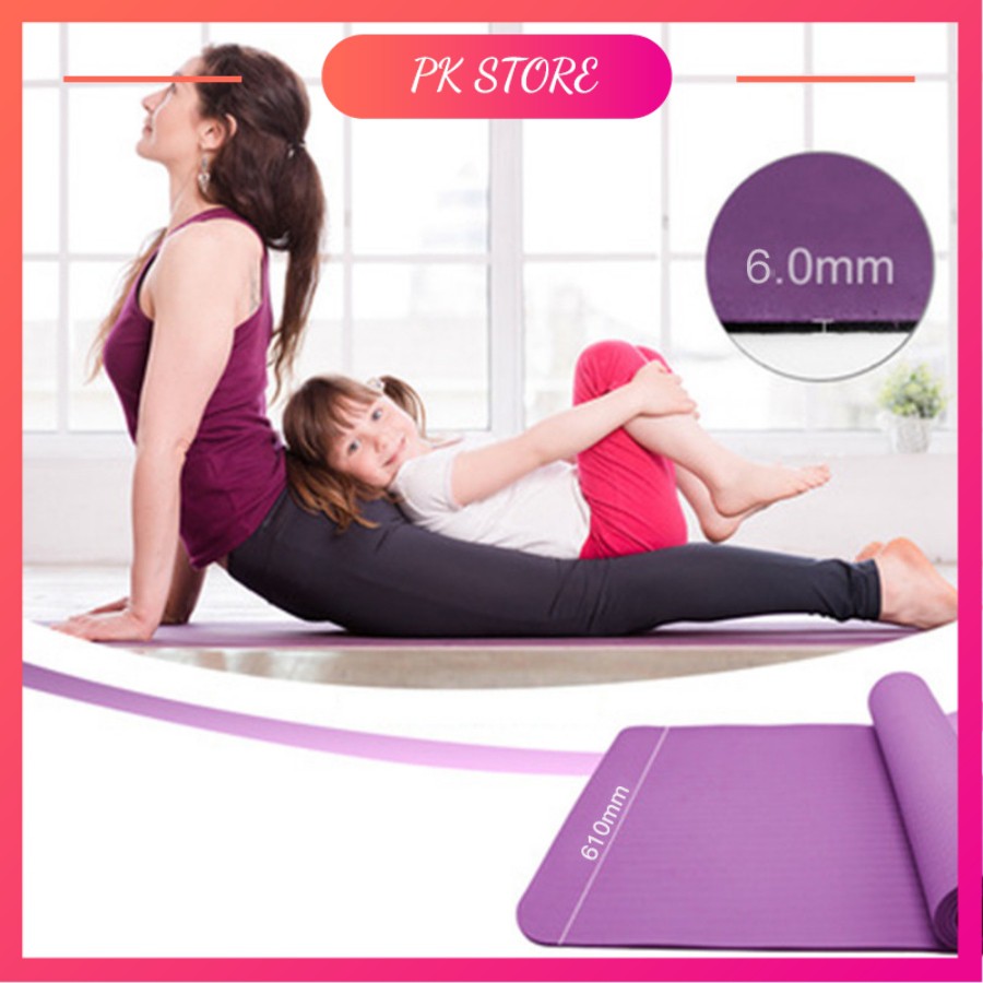 Thảm tập Yoga 2 lớp định tuyến TPE chống trượt 6mm cao cấp