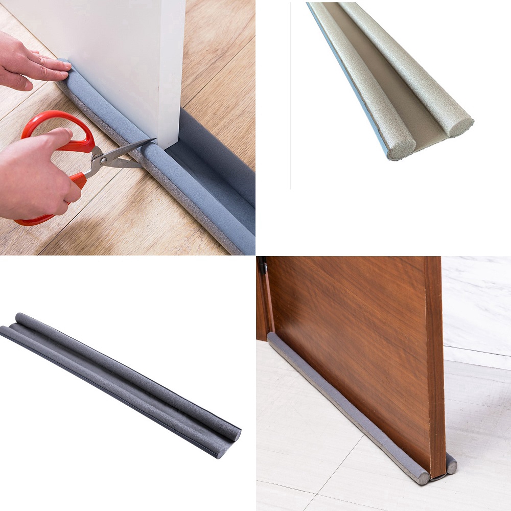 Cuộn Băng Dính Dán Viền Cửa Chống Bụi Và Gió Màu Xám 93cm