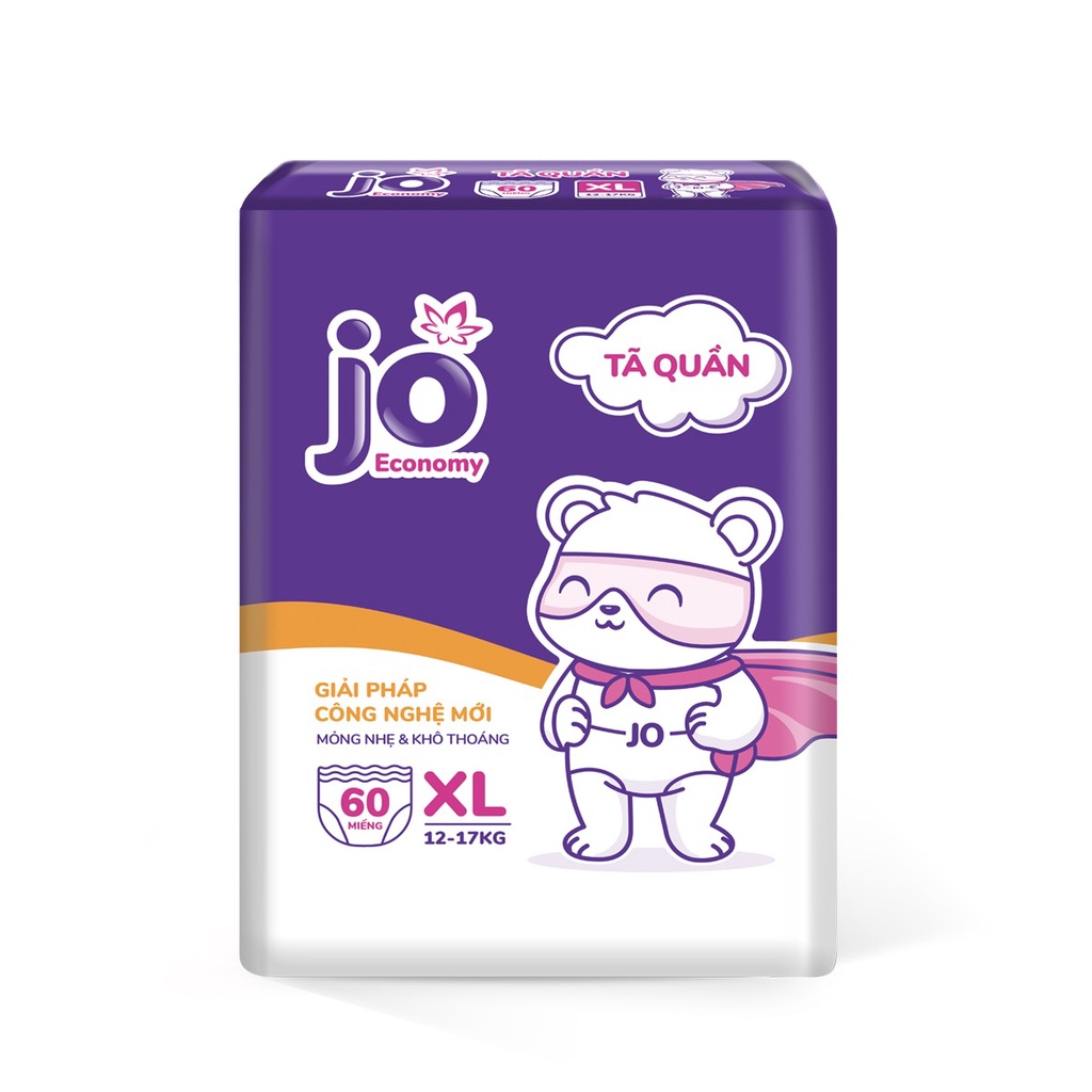 Bỉm Jo quần siêu đại M72, L66, XL60, XXL54(CẮT TEM)