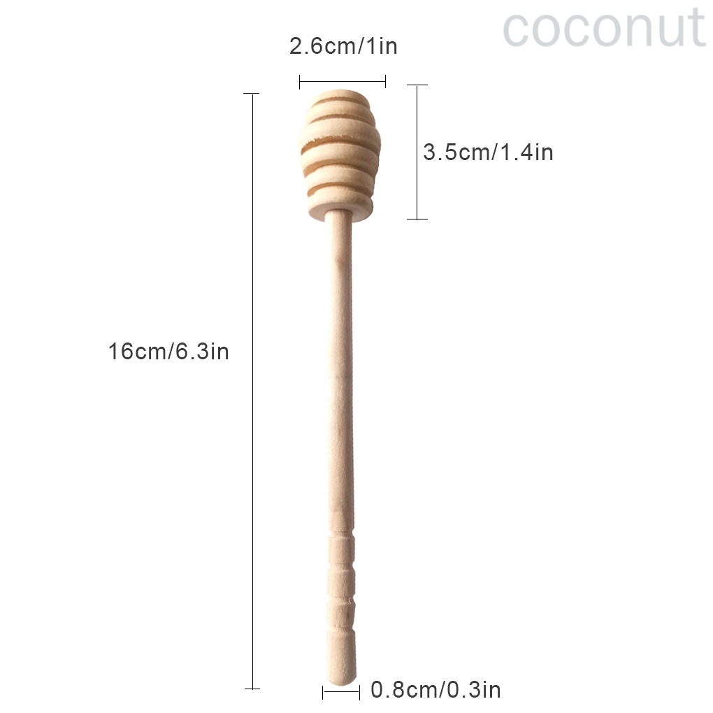 Muỗng Múc Mật Ong Bằng Gỗ Cán Dài Tiện Dụng Cho Nhà Bếp