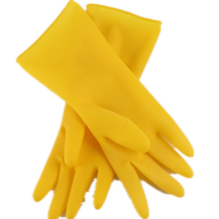 Găng tay cao su rửa chén bát lau dọn vệ sinh cổ dài có gai sần chống trơn trượt dày dặn không thấm nước youngcityshop