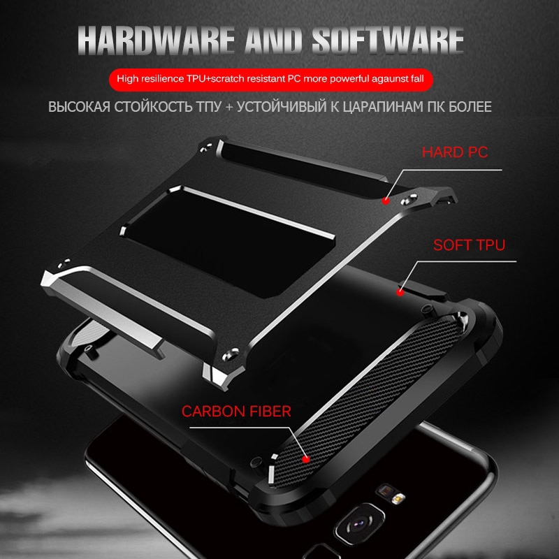 Ốp điện thoại kiểu giáp chống sốc sang trọng cho SAMSUNG GALAXY S8 S9 S10 S20 ULTRA NOTE 9 10 PLUS