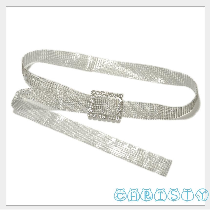Thắt lưng đính kim tuyến lấp lánh thời trang dài 120cm cao cấp cho nữ