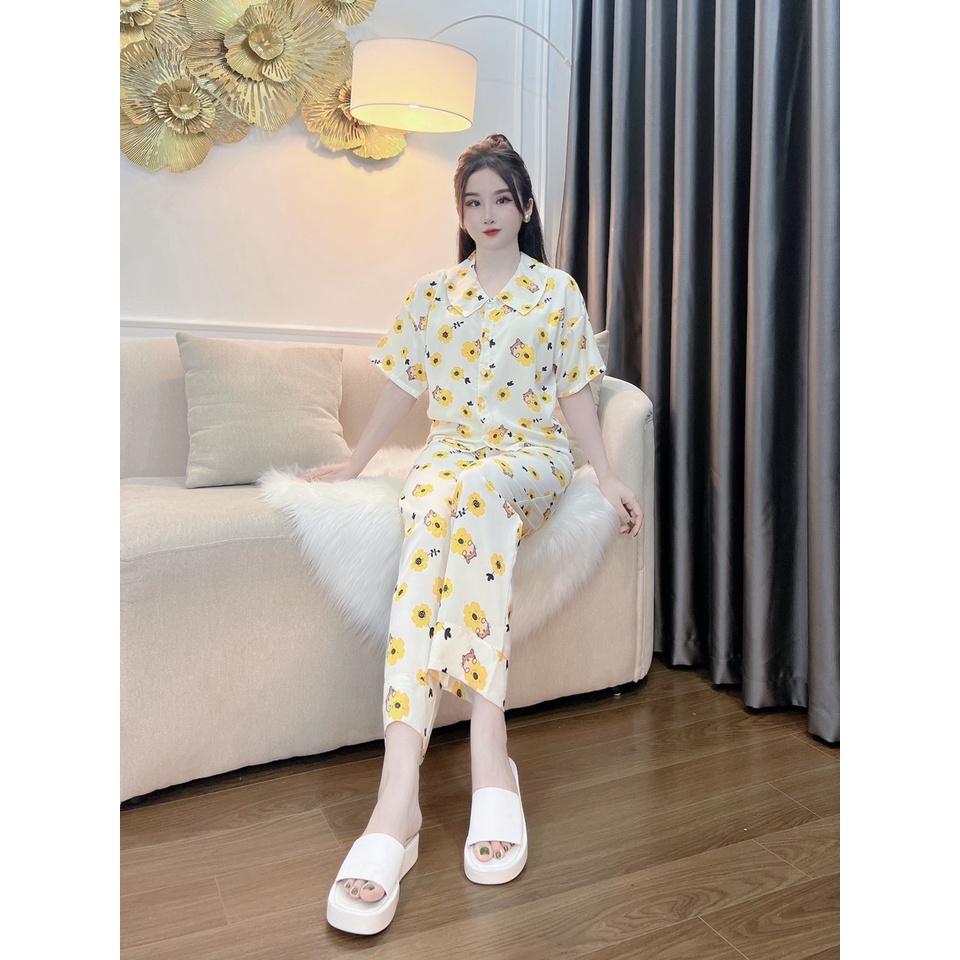 Bộ pijama mặc nhà dáng áo tay dơi quần dài kiểu mới - MYNA PYJAMAS