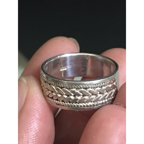 Nhẫn bạc kiểu Unisex si tuyển Nhật