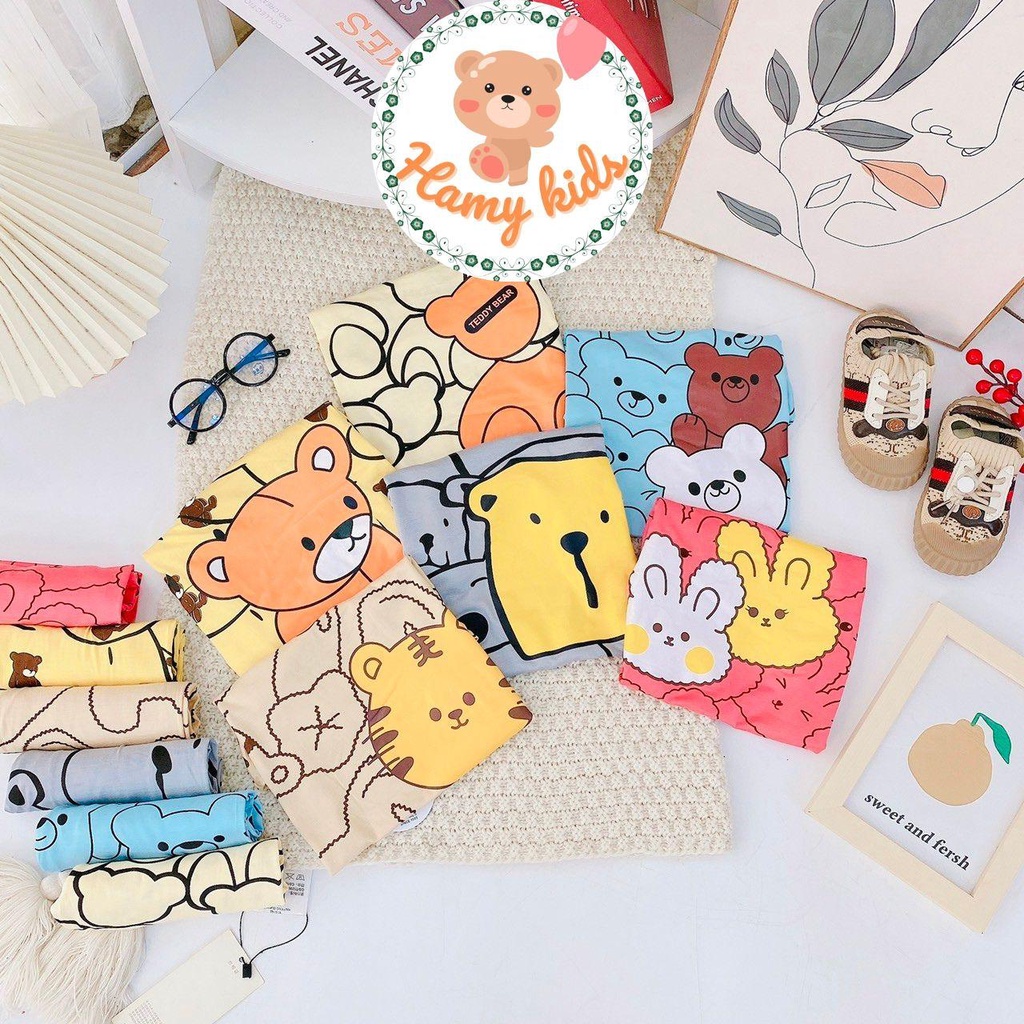 Đồ Bộ MINKY MOM Chính Hãng Tay Cộc Quần Dài Vải Thun Lạnh Bo Chân Cho Bé Trai Bé Gái Từ 0-5 Tuổi Dưới 20kg - Hamykids