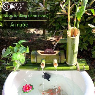 nuôi cá vòng lọc ống tre thiết bị nước bồn bồn chậu máng đá đài phun nước phong thủy bánh xe ô tô tạo ẩm Nhật Bản đồ tra