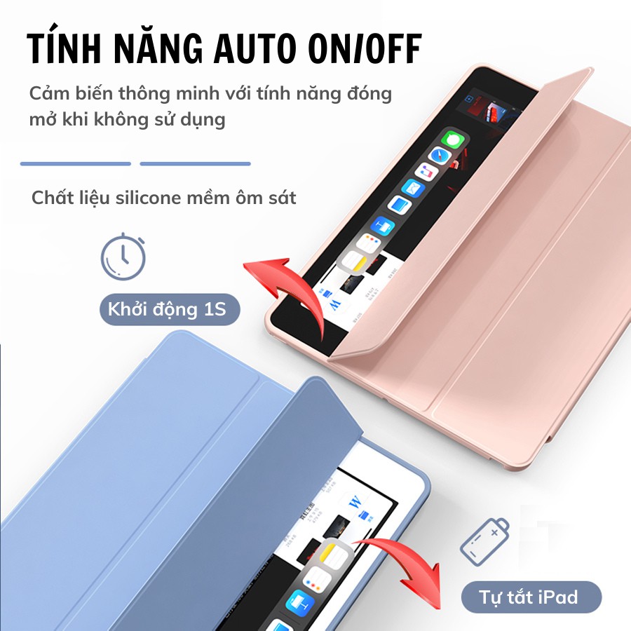 Bao Da iPad, Ốp iPad Có Khay Đựng Bút Tích Hợp  Màu Pastel | WebRaoVat - webraovat.net.vn