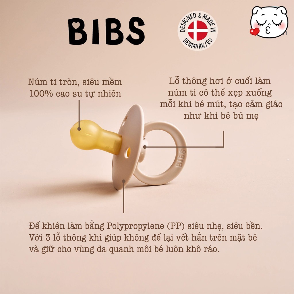Ti giả BIBS Colour & BIBS Supreme chính hãng Đan Mạch ( có sẵn)