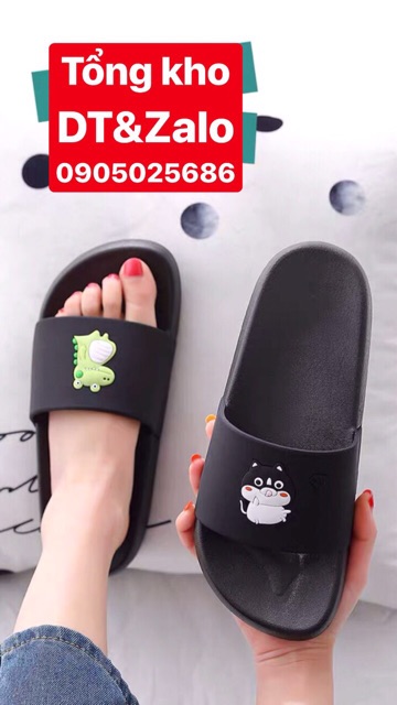 DÉP QUAI NGANG UNISEX MẪU MÈO/KHỦNG LONG MỚI