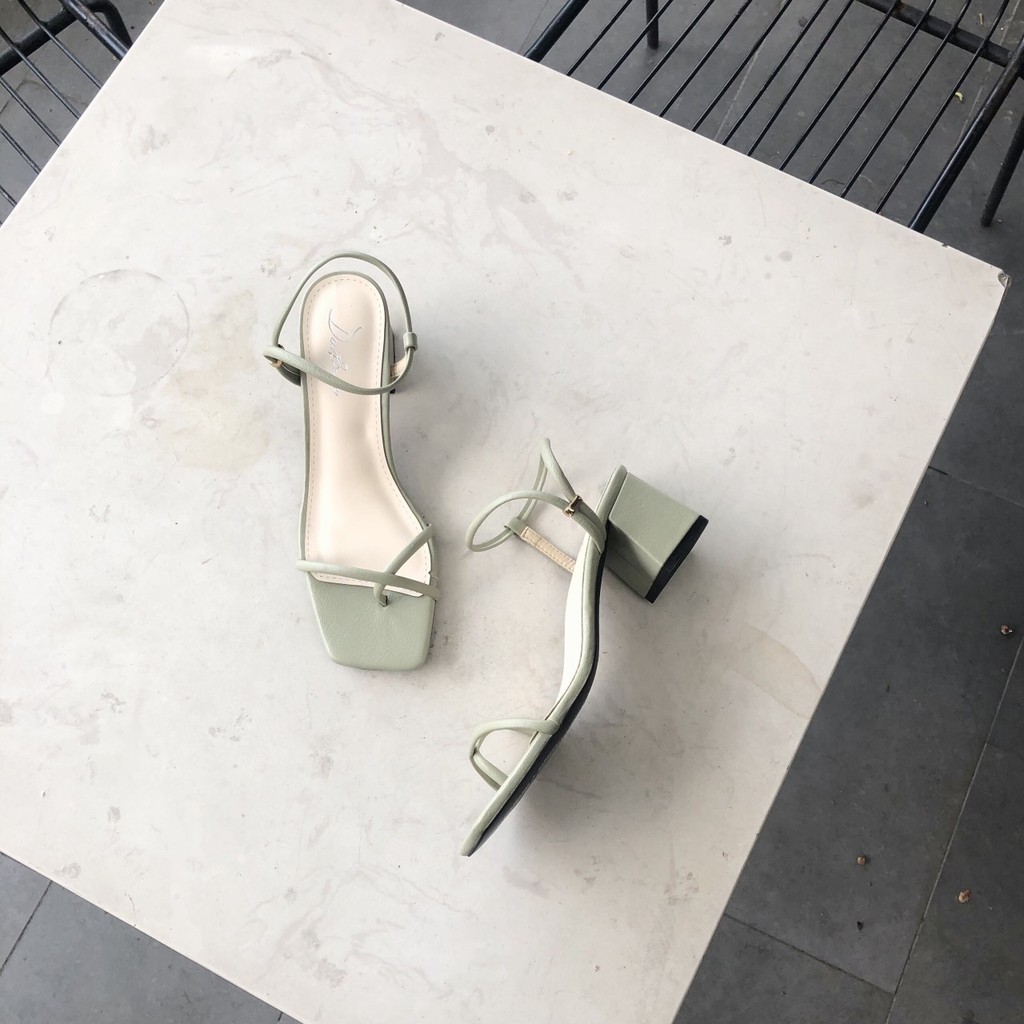 GIÀY SANDAL NỮ QUAI MẢNH XỎ NGÓN CAO 6 CM ÊM CHÂN