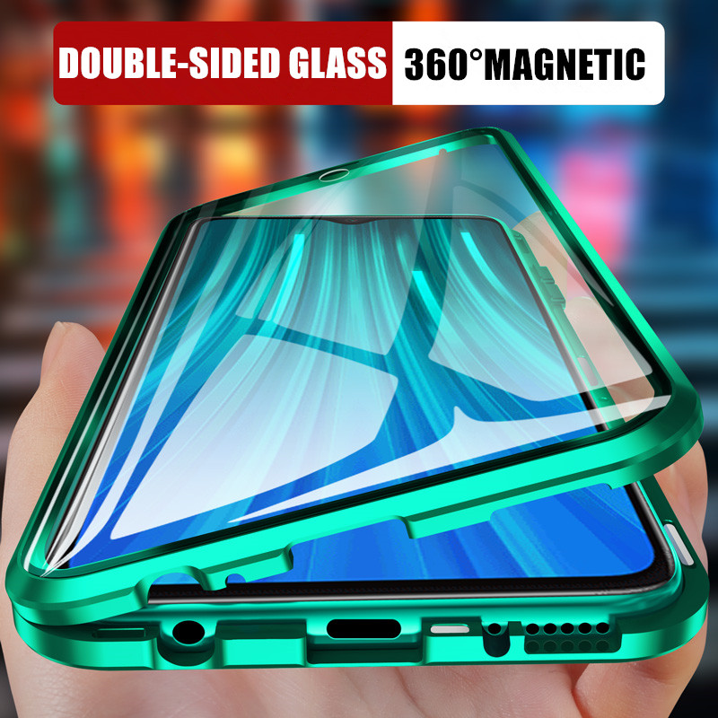 Ốp Lưng Kính Cường Lực Từ Tính 360 Độ Cho Xiaomi Redmi Note 9 Pro Max 9s Redmi 10x 4g 10x Pro 5g