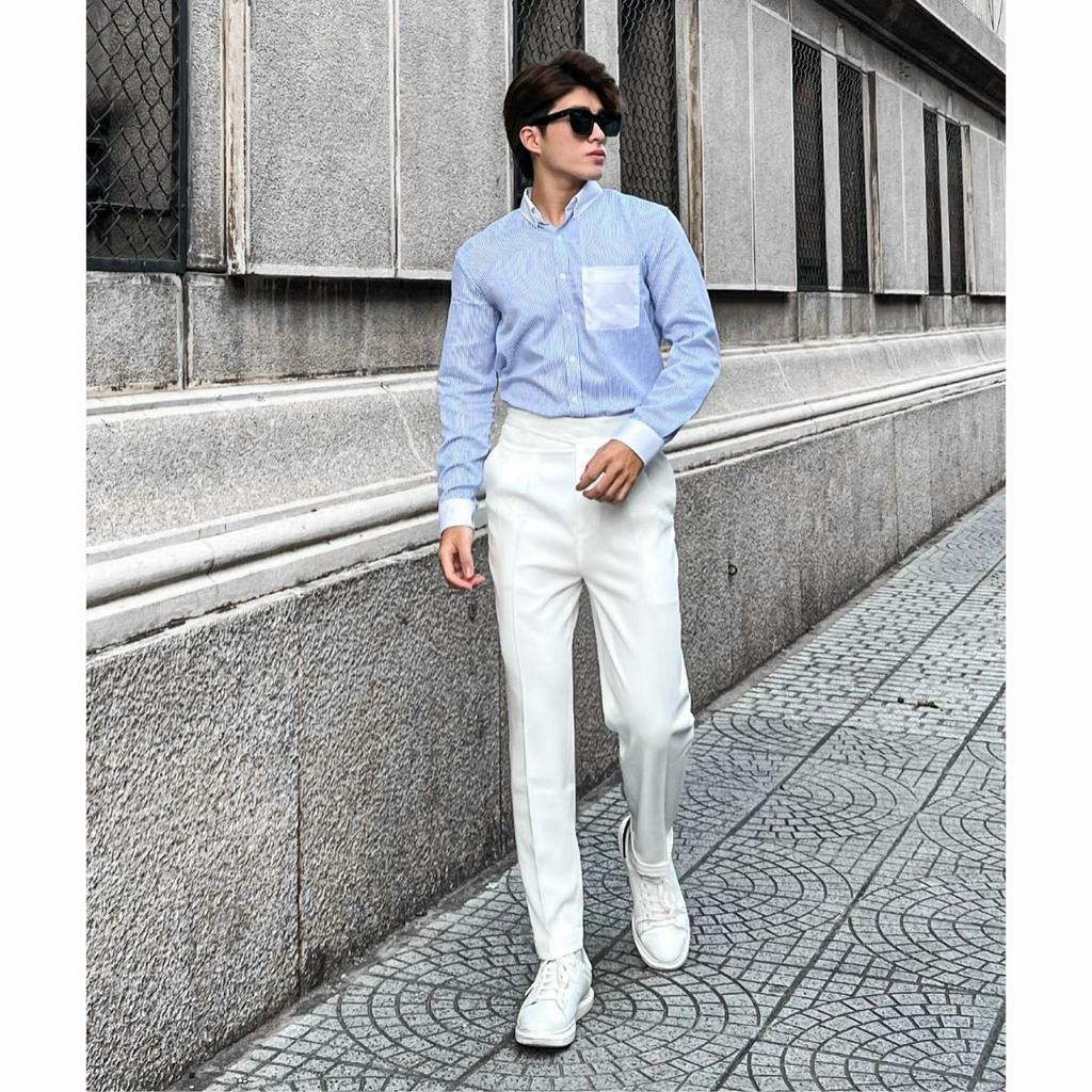 Quần cạp cao nam dáng baggy Hàn cao cấp CEM thương hiệu BAETON - A03