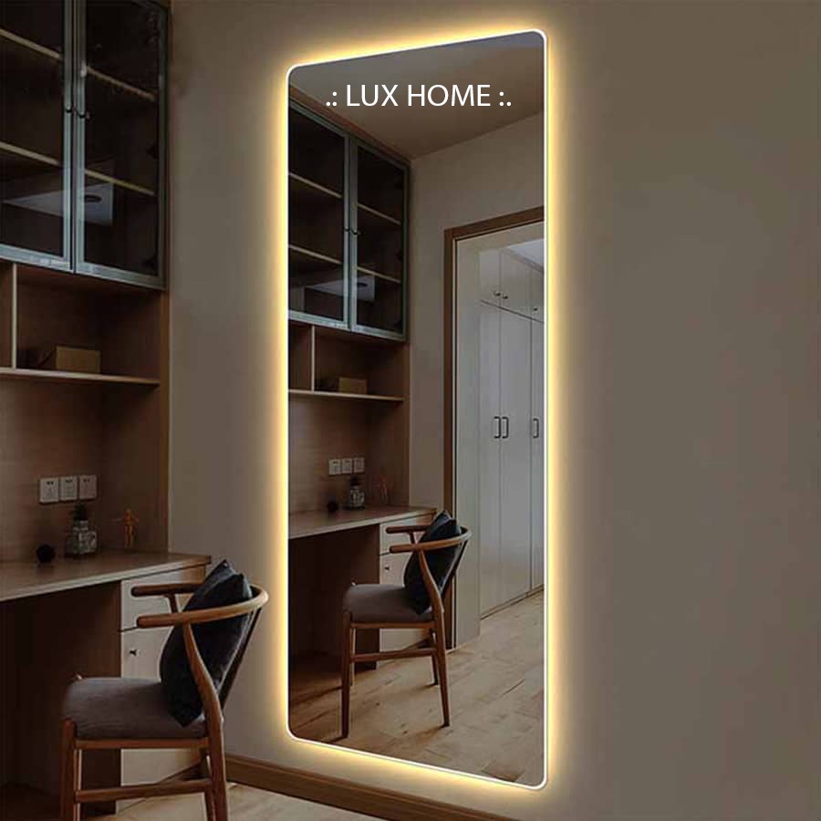 Gương Toàn Thân Đèn LED LUXHOME Đủ Kích Cỡ, Treo Tường, Dán tường, Đèn LED, LED Cảm Ứng, Trơn Tràn Viền.