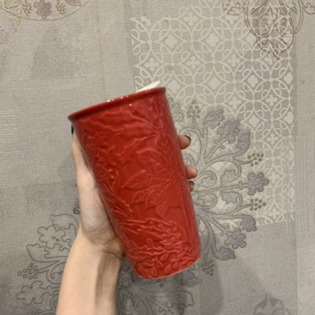 Ly sứ Starbucks Ceramic Travel Mug Christmas 10oz