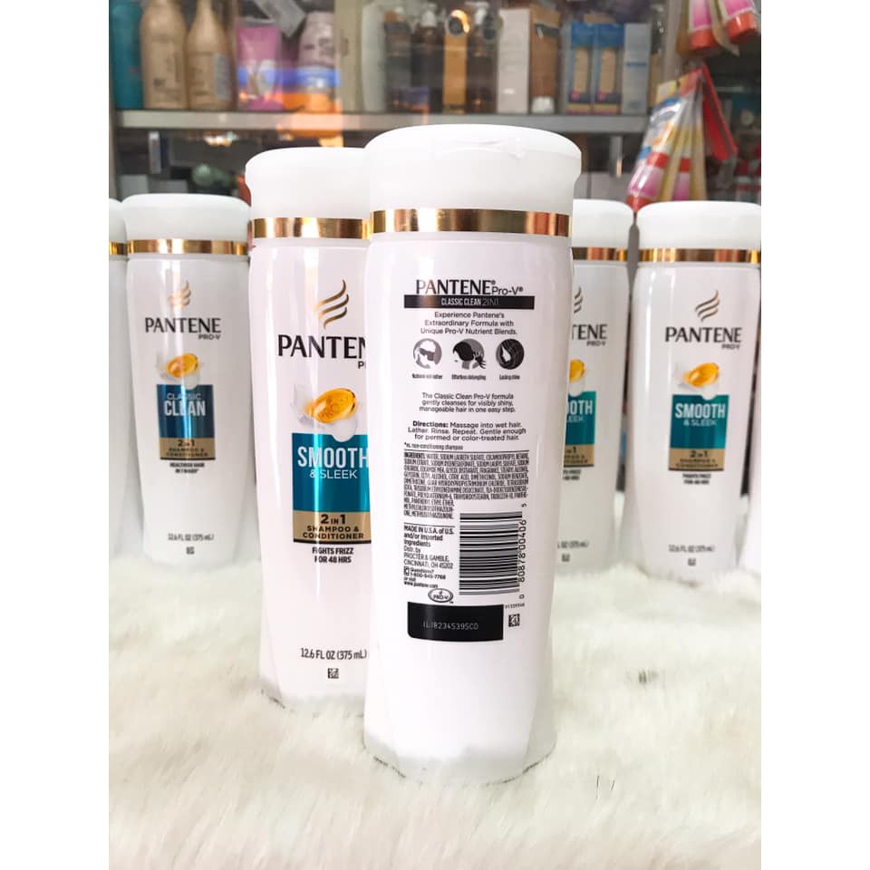 (USA_375ml) Dầu Gội Xả 2in1 Pantene Pro V Mẫu Mới